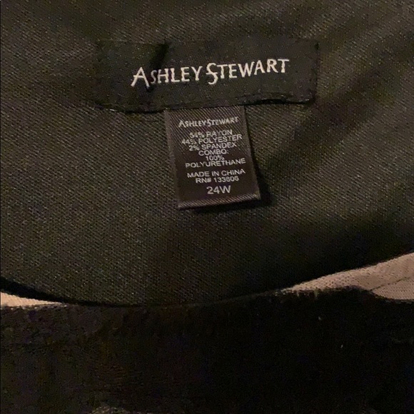 Ashley Stewart Black Gray & Tan wave pattern dress - Picture 3 of 5